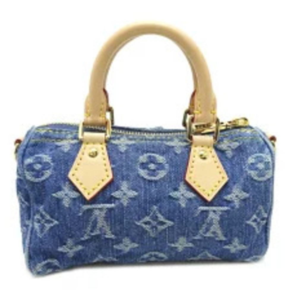 Louis Vuitton Speedy ST Handbag Monogram Denim Blue - Picture 2 of 8
